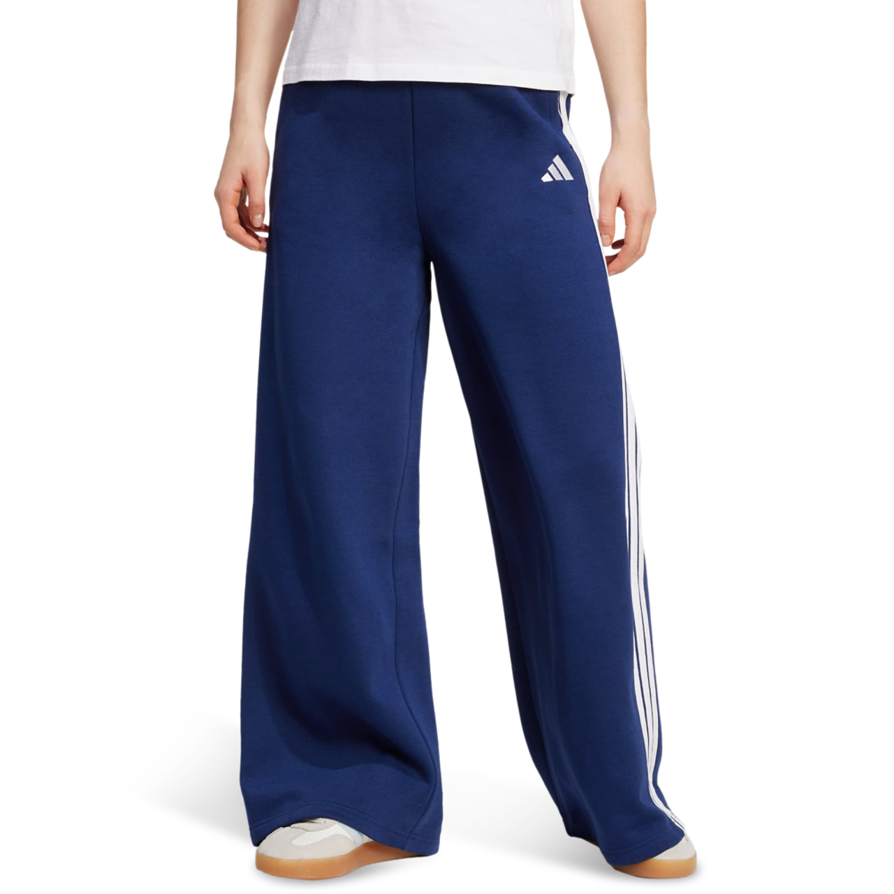 adidas 3-Stripes Fleece Wide Pant Imagen 2 de 4. Toque para abrir la galería de fotos.