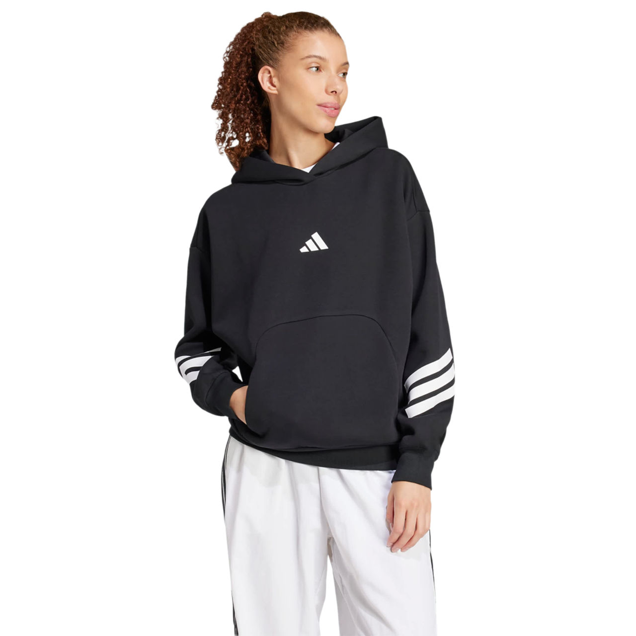 adidas Future Icons 3-Stripes Hoodie Image 2 of 4. Tap to open photo gallery.