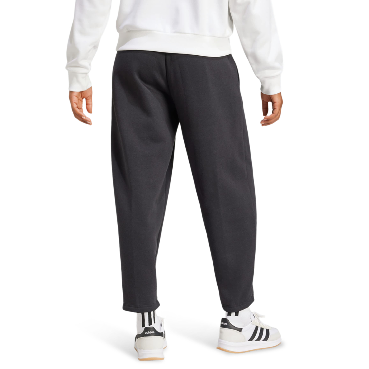 adidas Essentials Contemporary Logo Fleece Barrel Pants Bild 4 von 4. Antippen, um die Fotogalerie zu öffnen.