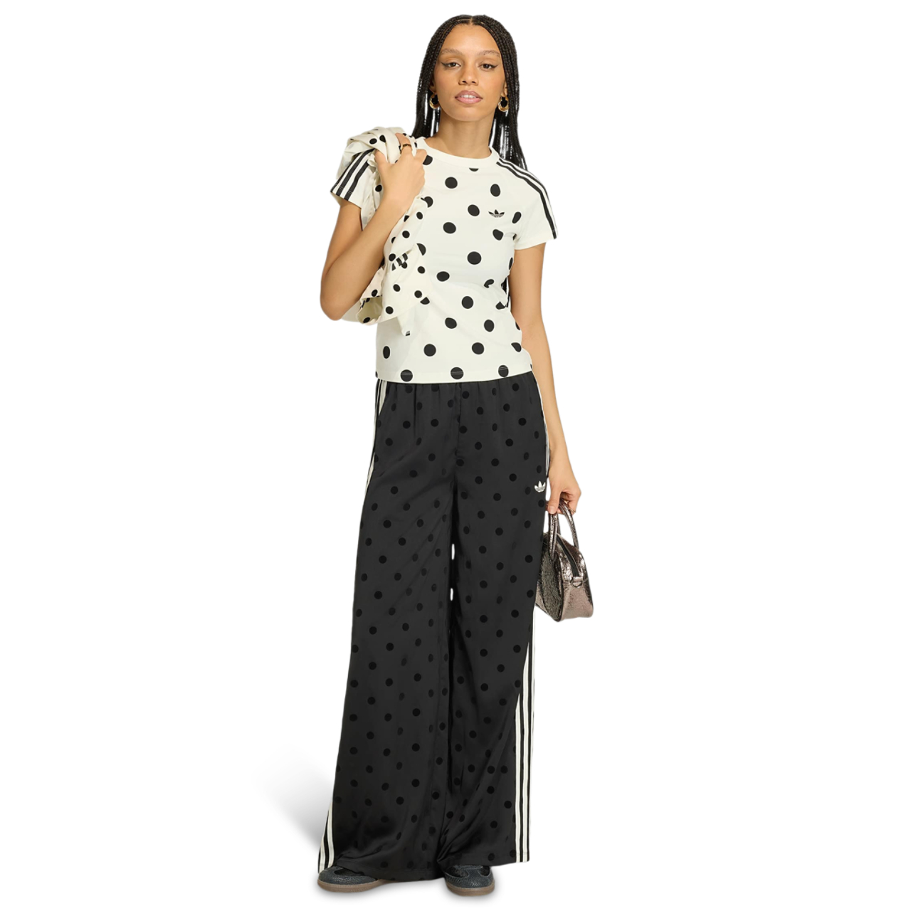 adidas Satin Polka Dots Wide Leg Pant Image 2 sur 4. Appuyez pour ouvrir la galerie de photos.