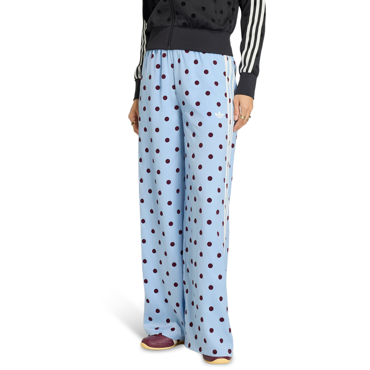 adidas Satin Polka Dots Wide Leg Pant Imagen 1 de 4. Toque para abrir la galería de fotos.