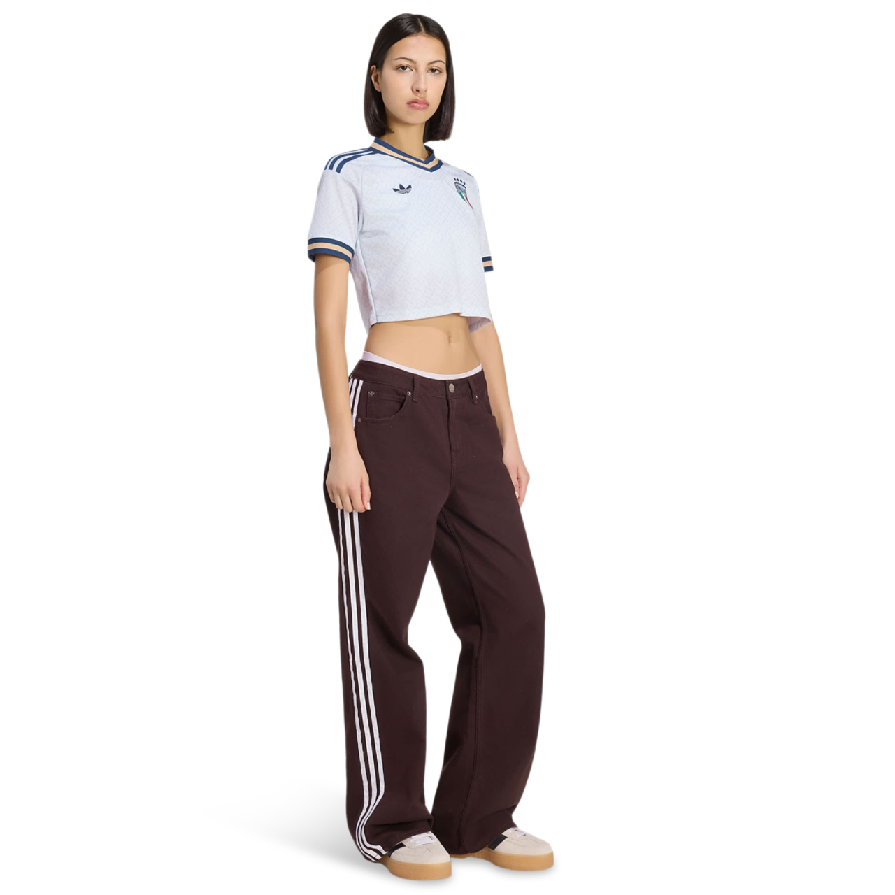 adidas Italy 26 Away Cropped Jersey Immagine 2 di 4. Tocca per aprire la galleria fotografica.