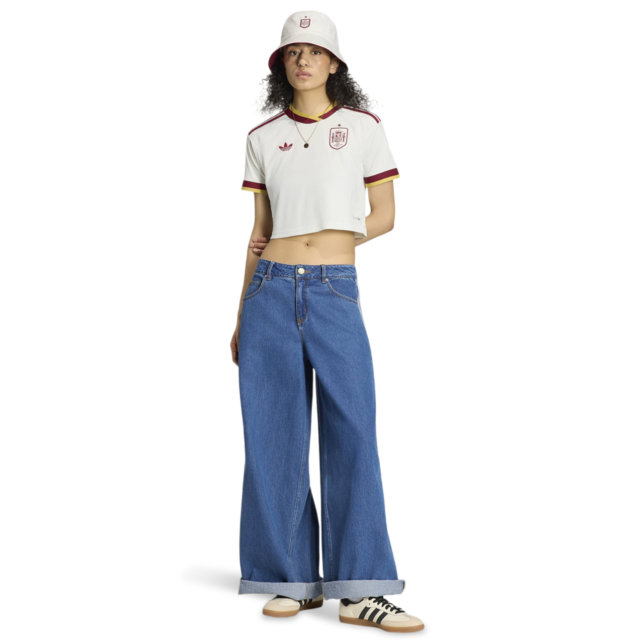 adidas Spain 26 Away Cropped Jersey Image 2 of 4. Tap to open photo gallery.