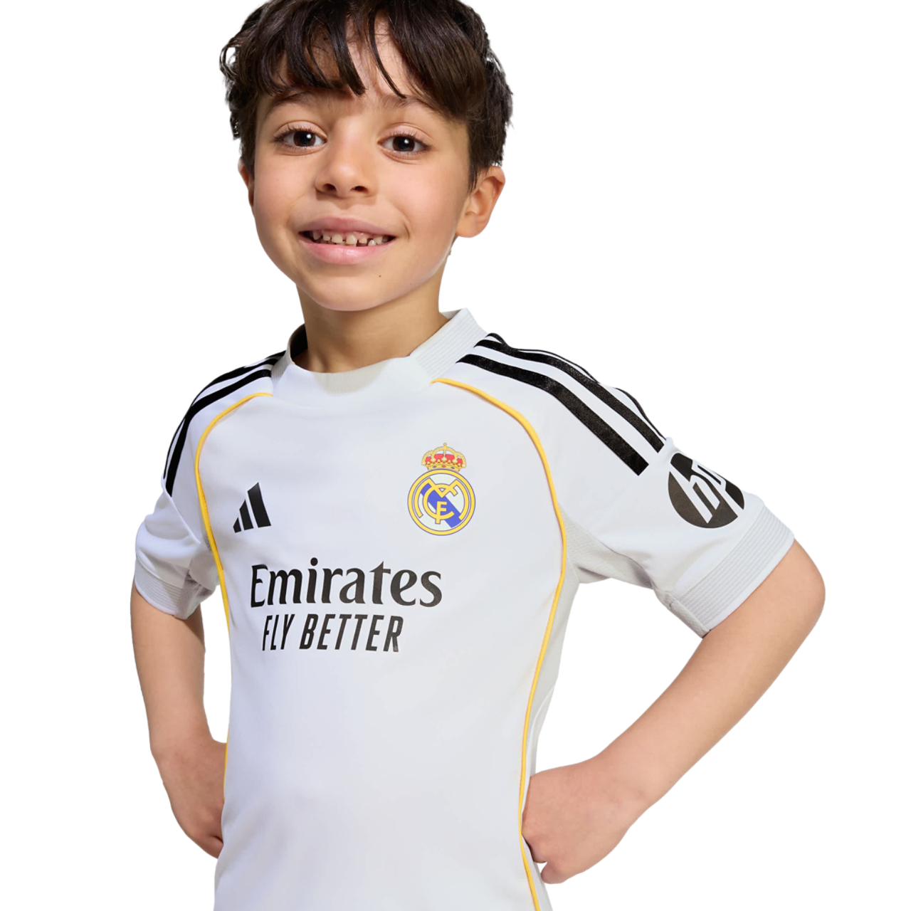 adidas Real Madrid 25/26 Home Mini Kit Image 1 of 3. Tap to open photo gallery.
