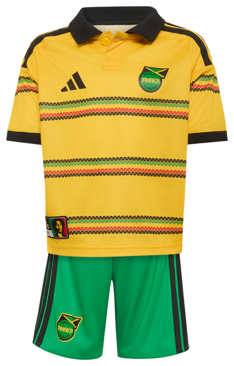 adidas Jamaica 26 X Bob Marley Home Kids Set Afbeelding 1 van 4. Tik om de fotogalerij te openen..