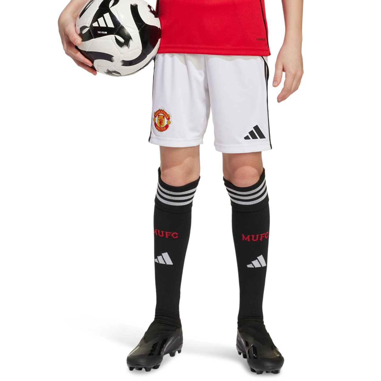 adidas Manchester United 25/26 Home Shorts Image 1 of 4. Tap to open photo gallery.
