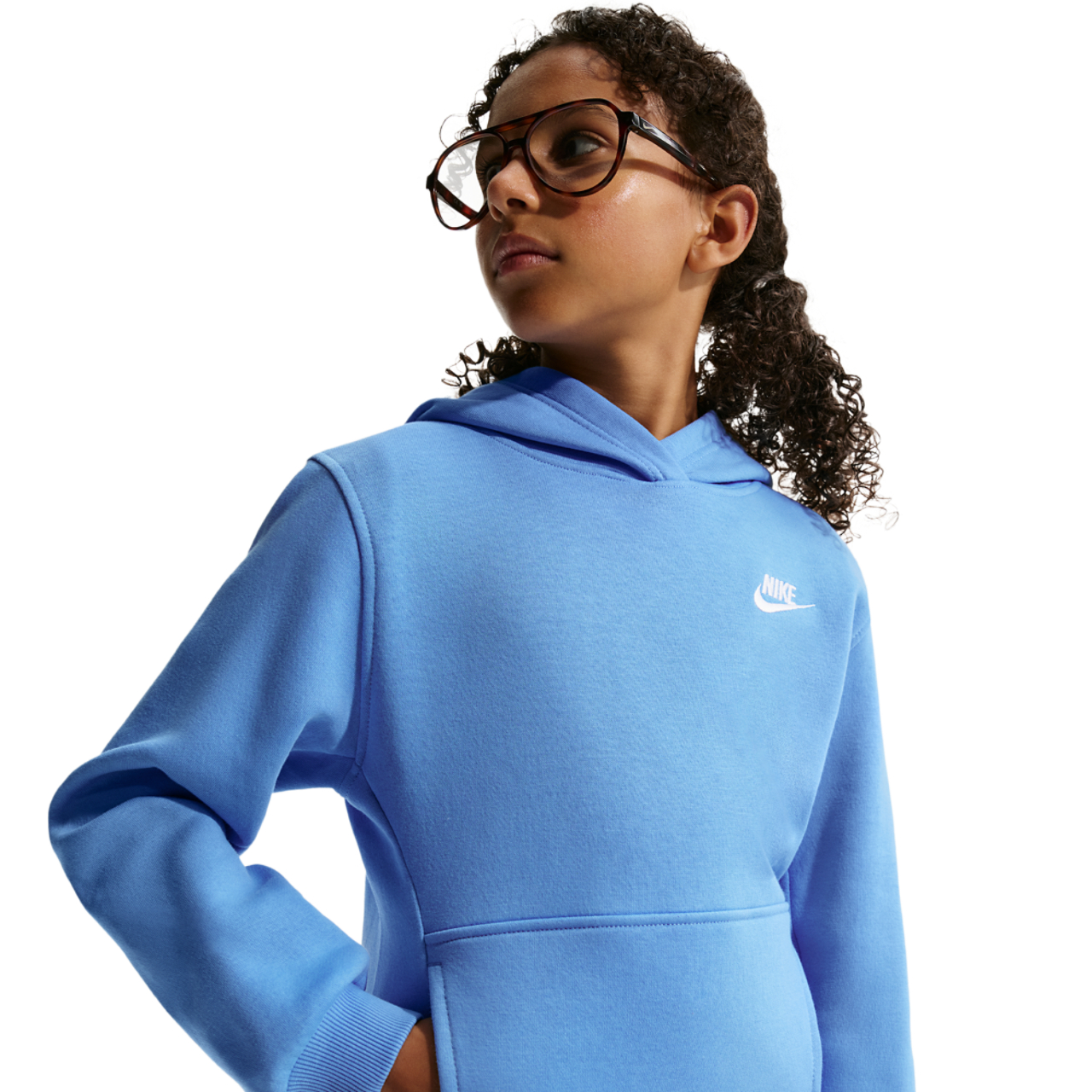 Nike Club Fleece Pullover Hoodie Image 2 of 4. Tap to open photo gallery.