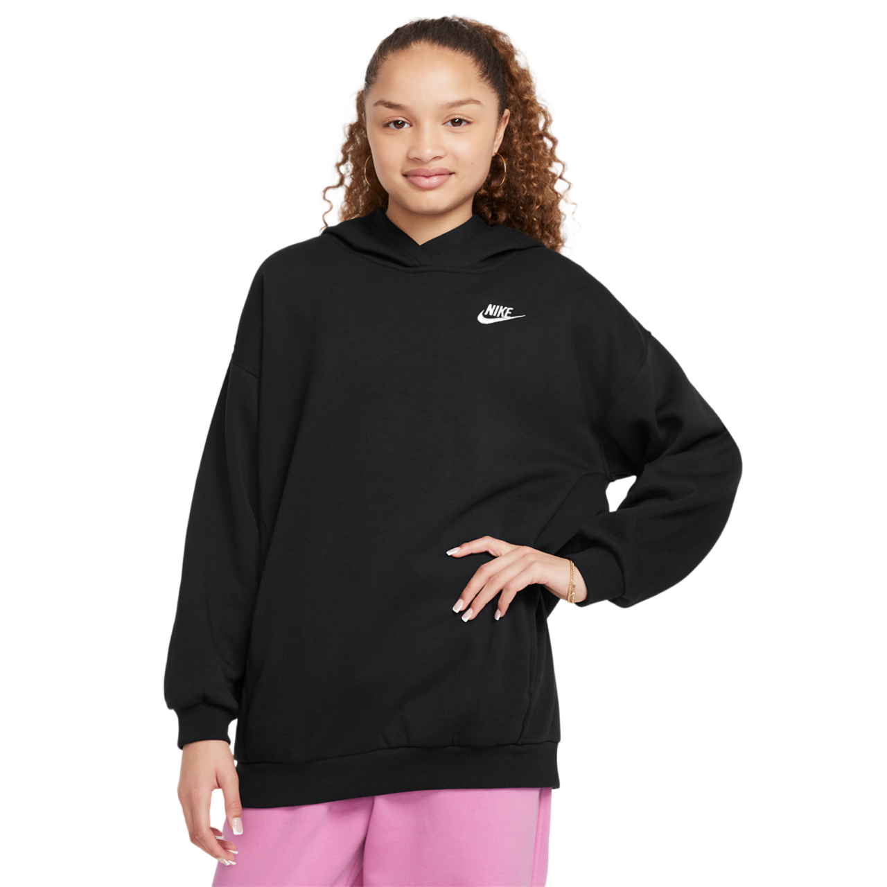 Nike Club Fleece Oversized Pullover Hoodie Image 1 of 4. Tap to open photo gallery.