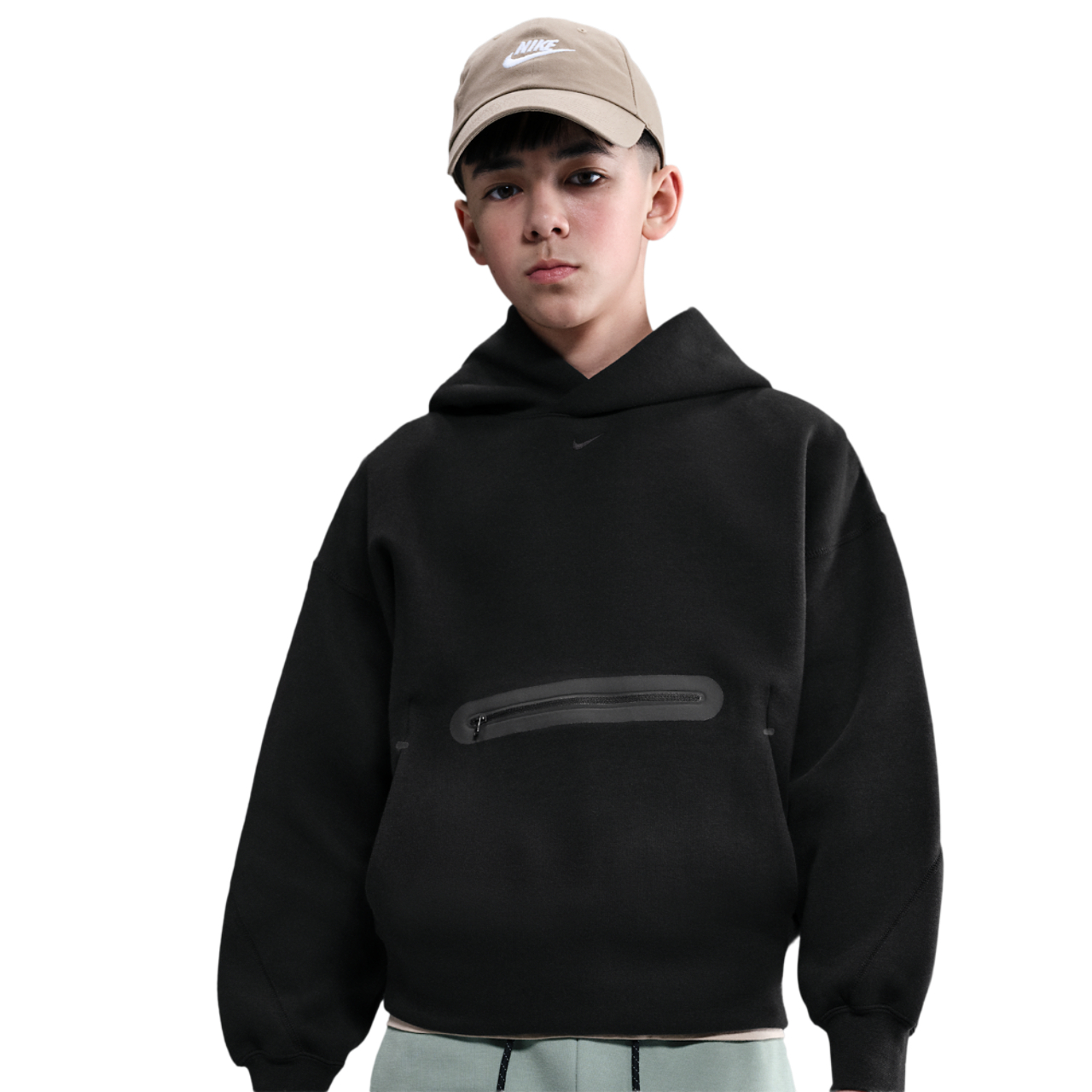 Nike Tech Fleece Oversized Pullover Hoodie Image 1 of 4. Tap to open photo gallery.