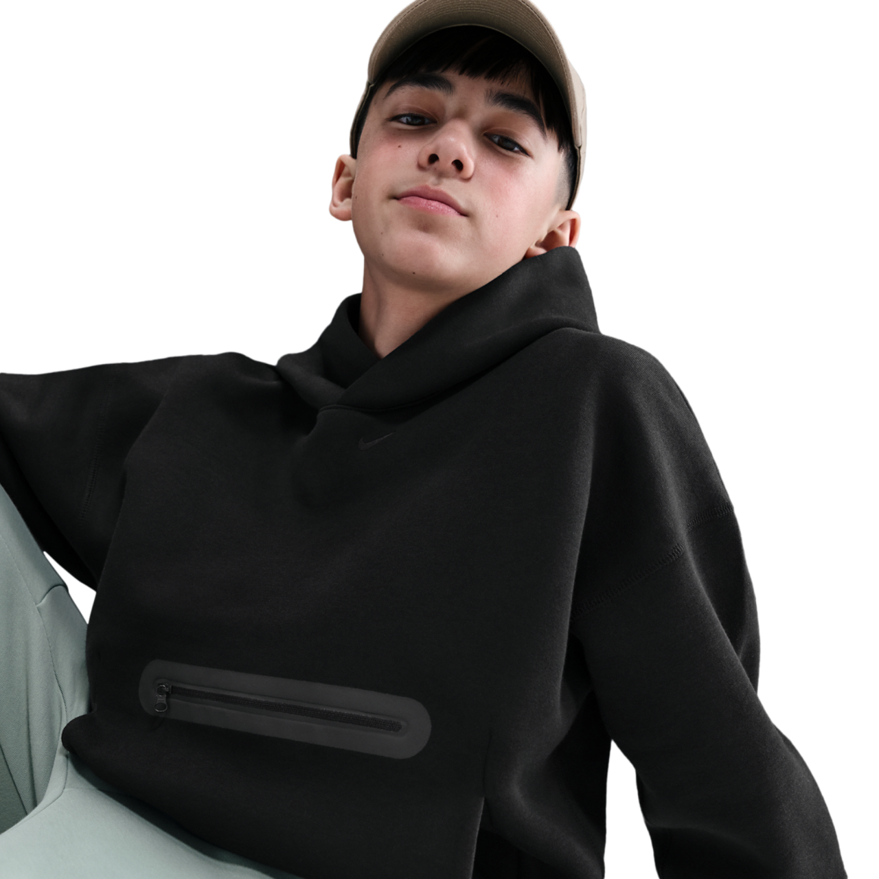 Nike Tech Fleece Oversized Pullover Hoodie Image 3 of 4. Tap to open photo gallery.