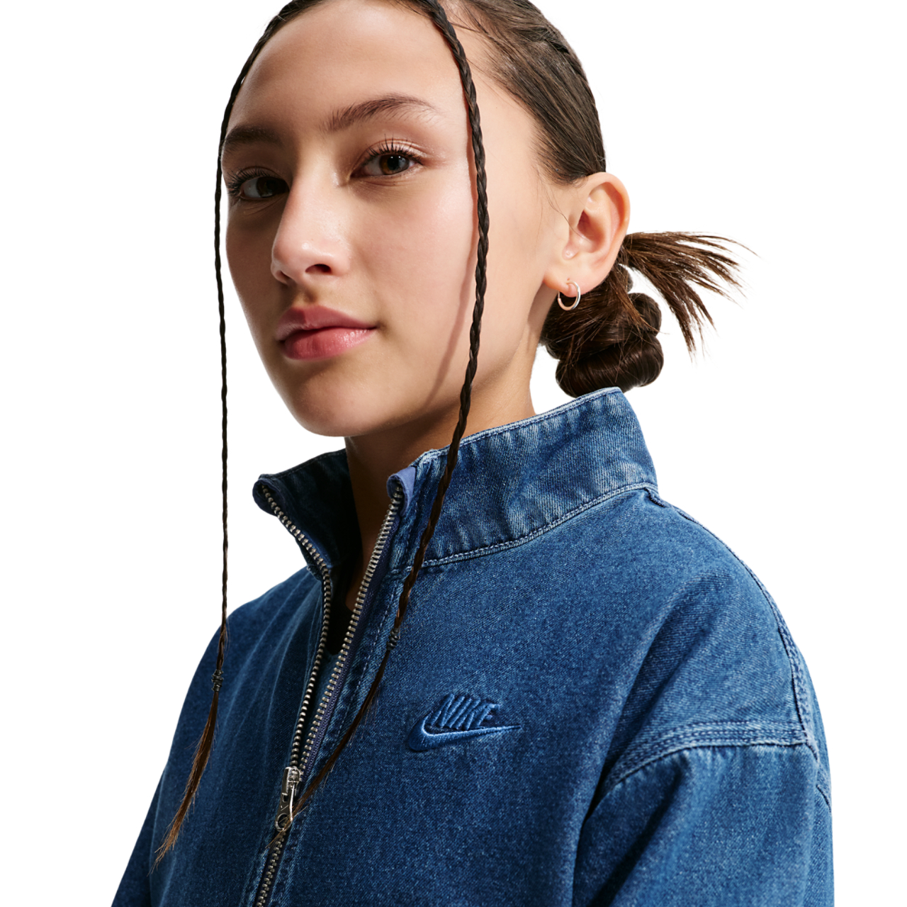 Nike Windrunner Denim Jacket Image 3 of 4. Tap to open photo gallery.