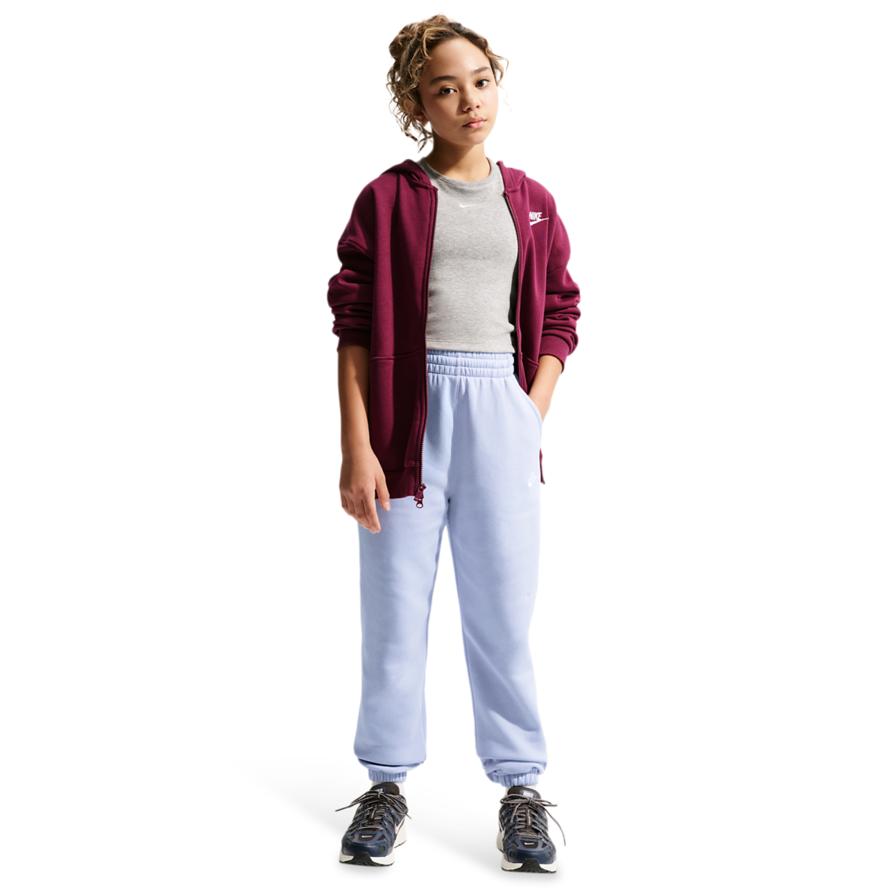 Nike Sportswear Club Fleece Loose Trousers Image 4 of 5. Tap to open photo gallery.