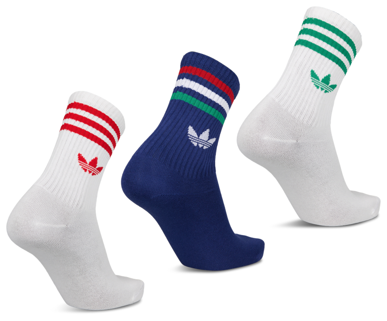 adidas Mid Cut Crew 3 Pack Image 2 of 2. Tap to open photo gallery.
