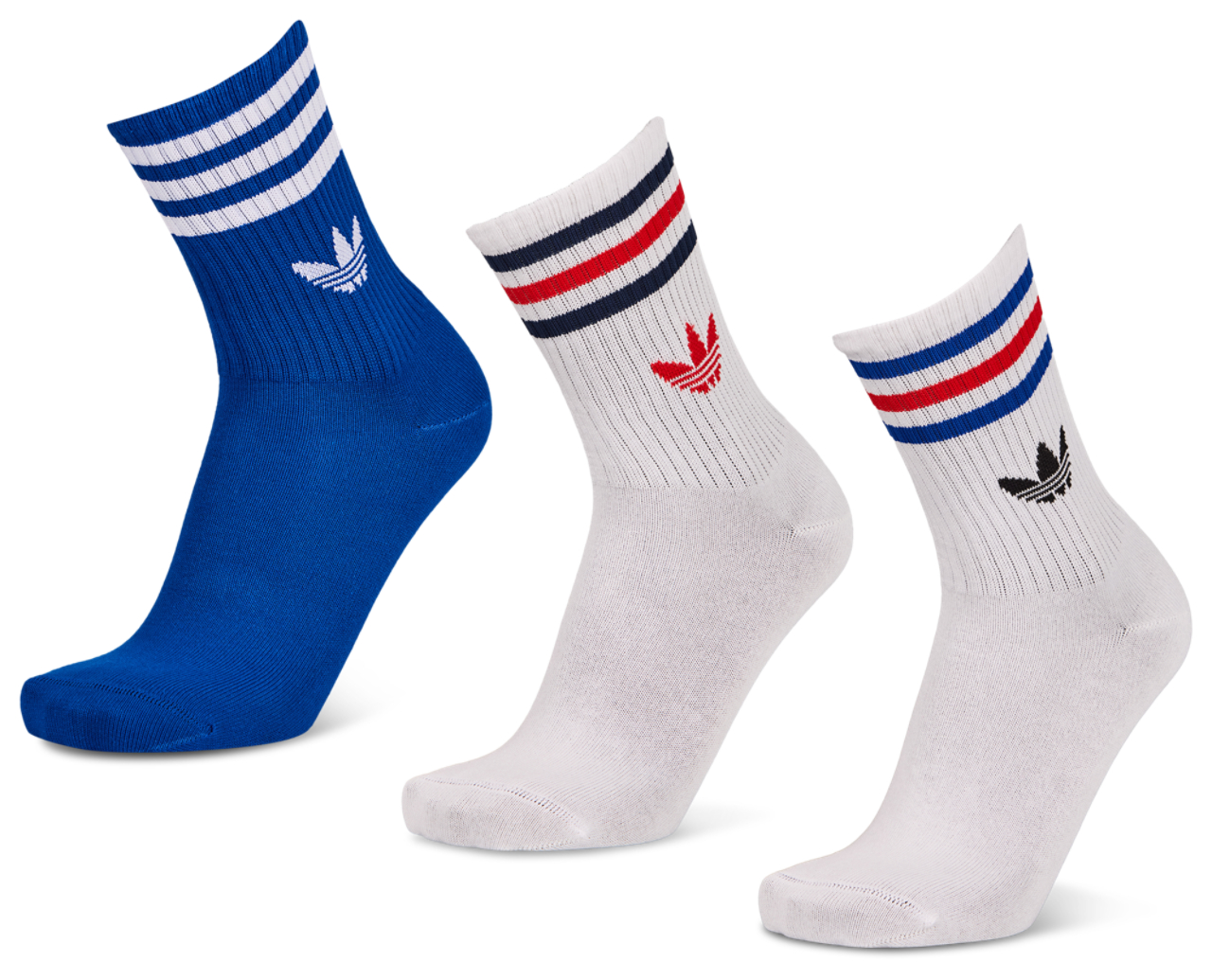 adidas Mid Cut Crew 3 Pack Image 1 of 2. Tap to open photo gallery.