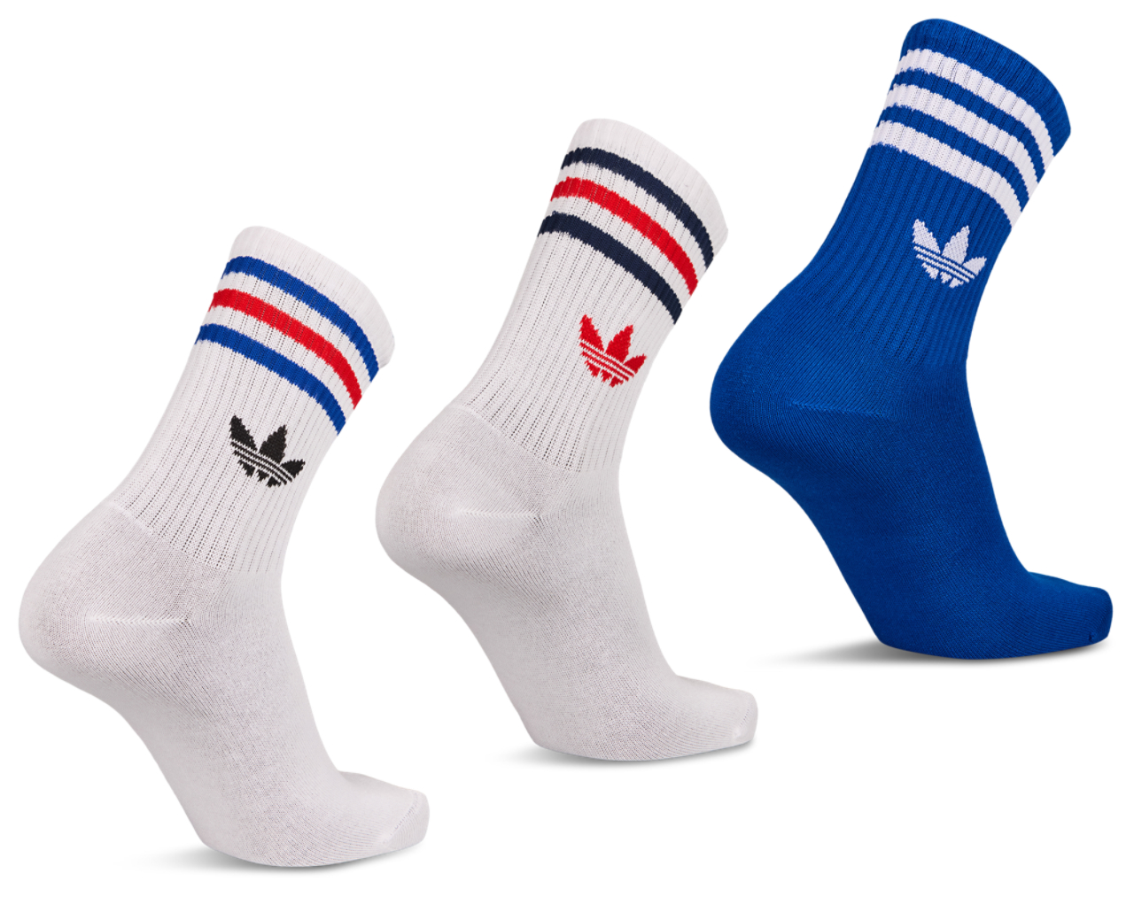 adidas Mid Cut Crew 3 Pack Image 2 of 2. Tap to open photo gallery.