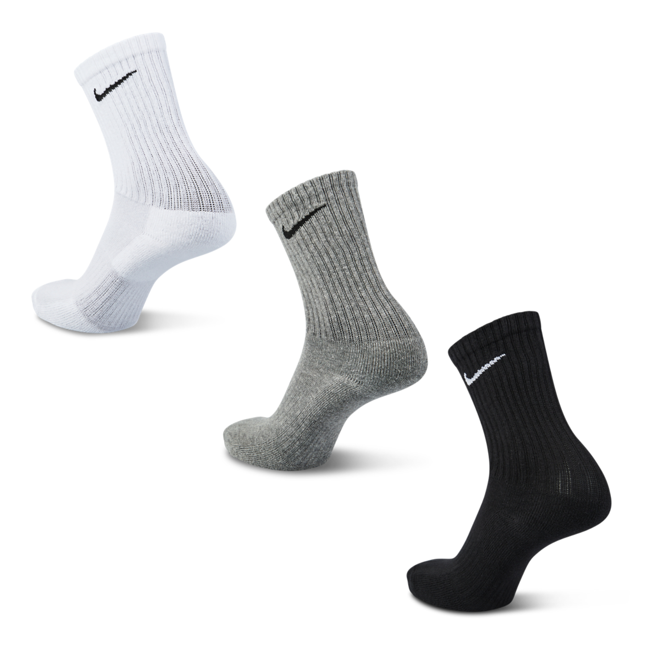 Nike Everyday Cushioned Crew 3 Pack Afbeelding 2 van 2. Tik om de fotogalerij te openen..