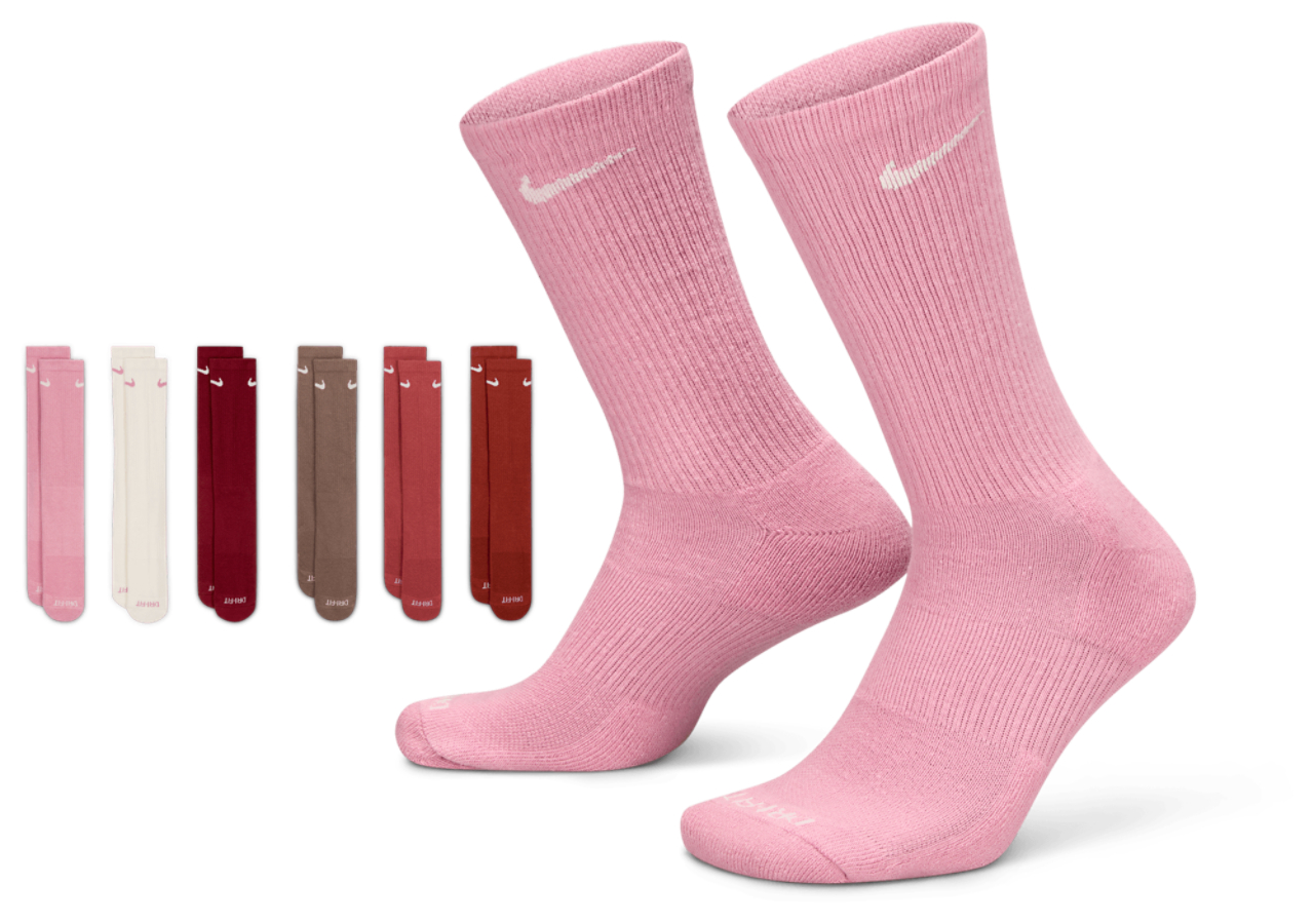 Nike Everyday Cushioned Crew 6 Pack Image 1 of 3. Tap to open photo gallery.
