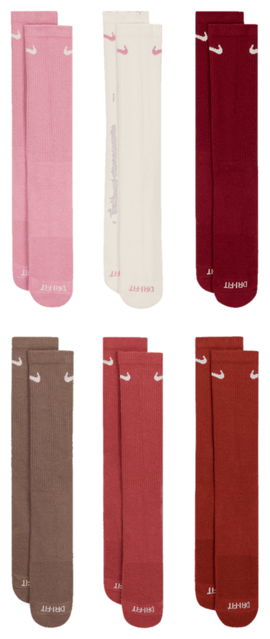 Nike Everyday Cushioned Crew 6 Pack Image 2 of 3. Tap to open photo gallery.