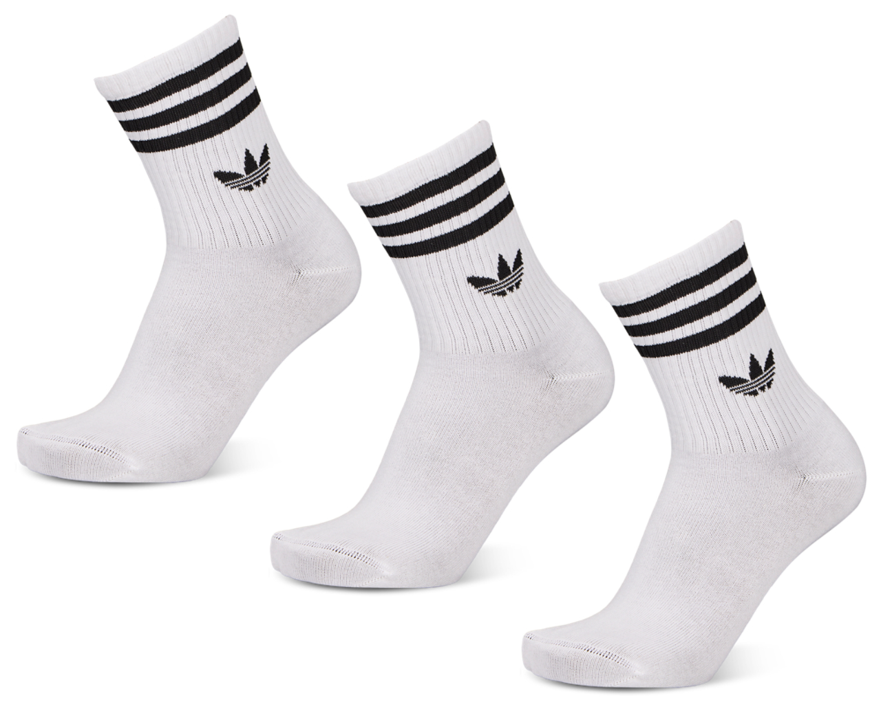 adidas Mid Cut Crew 3 Pack Image 1 of 2. Tap to open photo gallery.