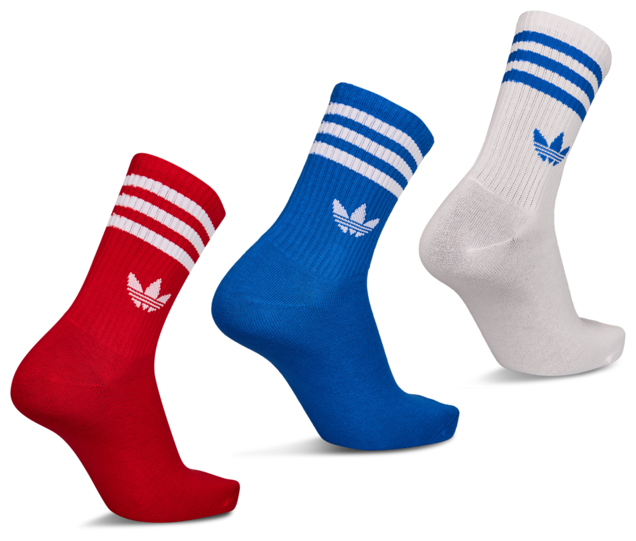 adidas Mid Cut Crew 3 Pack Image 2 of 2. Tap to open photo gallery.