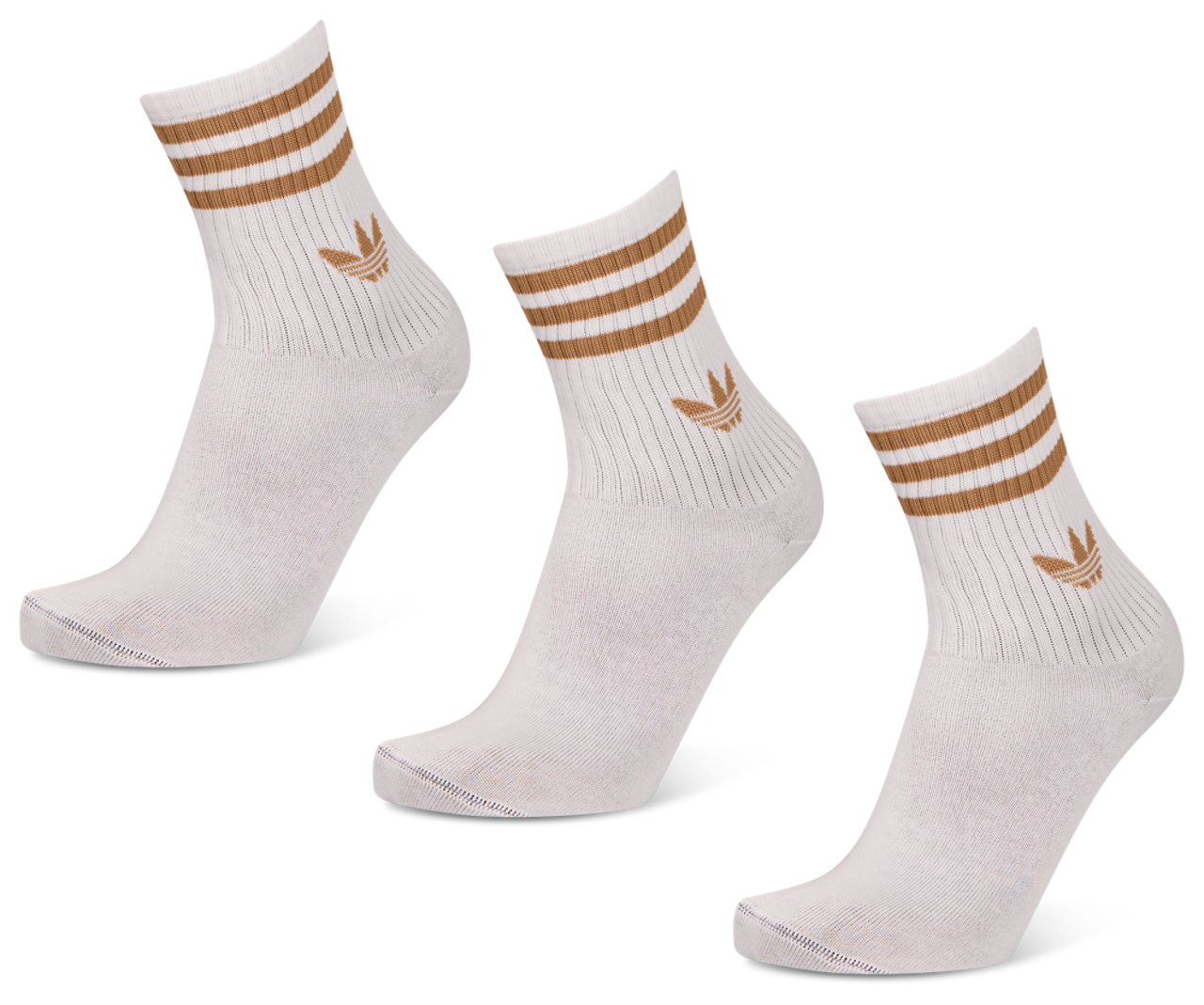 adidas Mid Cut Crew 3 Pack Image 1 of 2. Tap to open photo gallery.