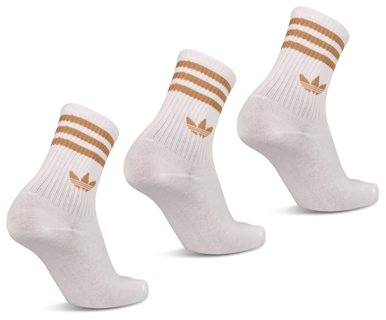 adidas Mid Cut Crew 3 Pack Image 2 of 2. Tap to open photo gallery.