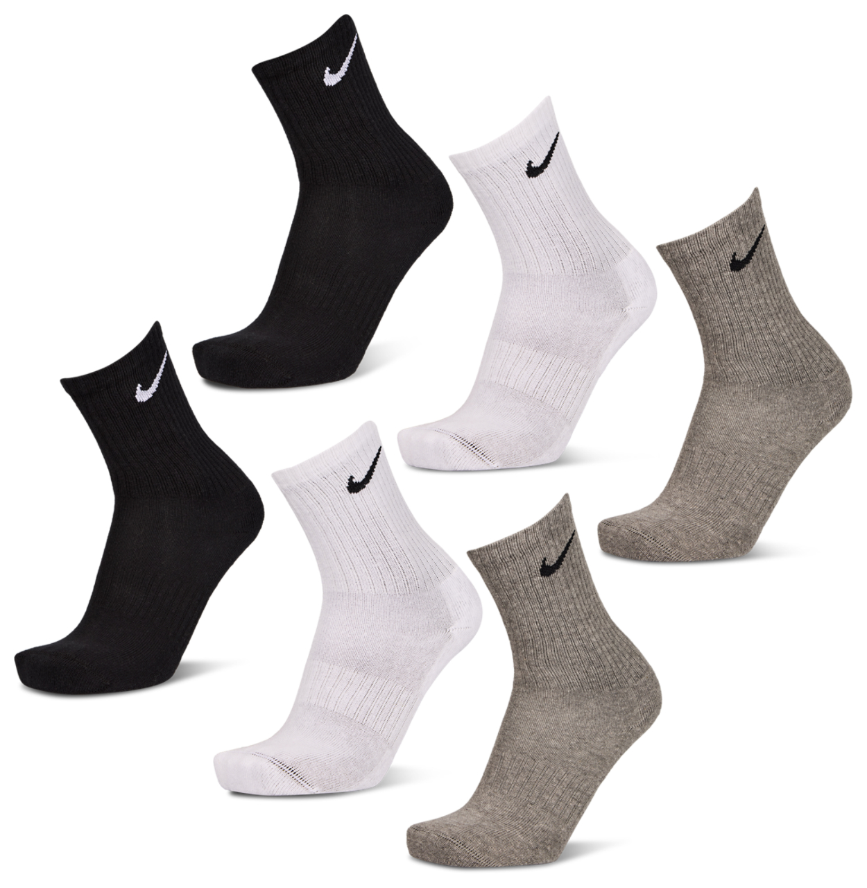 Nike Everyday Cushioned Crew 6 Pack Image 1 of 2. Tap to open photo gallery.