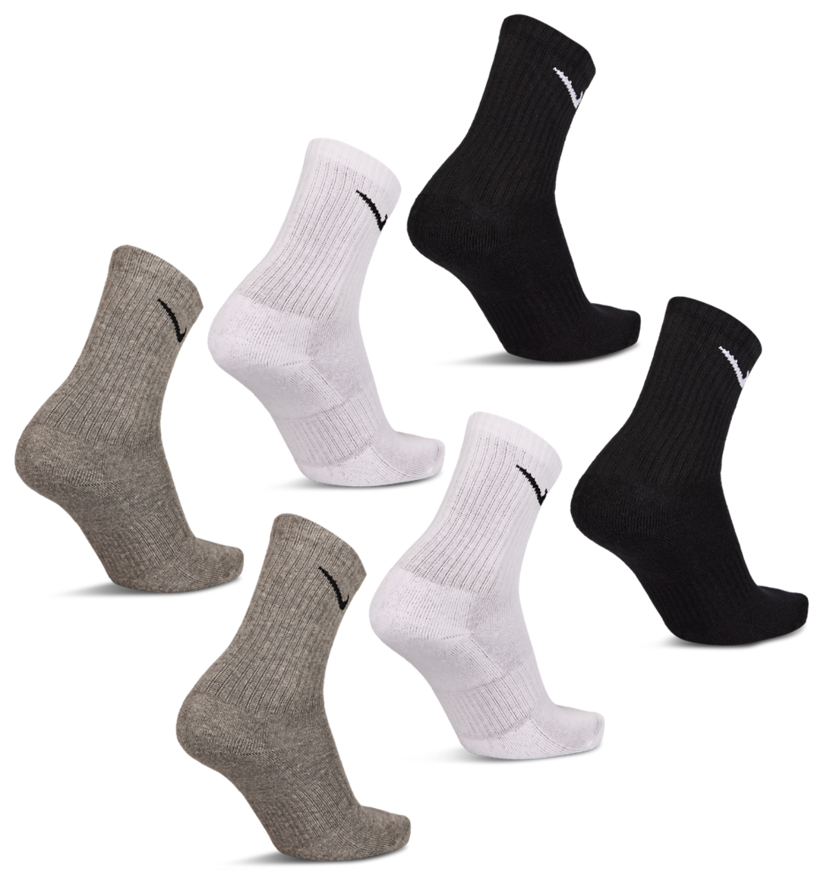 Nike Everyday Cushioned Crew 6 Pack Image 2 of 2. Tap to open photo gallery.