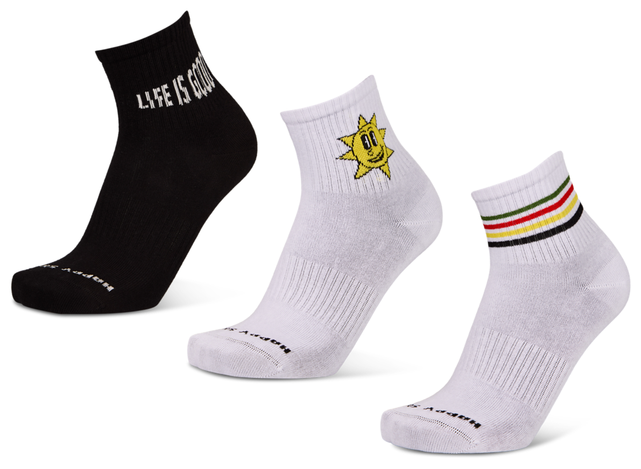 Happy Socks Ankle 3 Pack Image 1 of 2. Tap to open photo gallery.