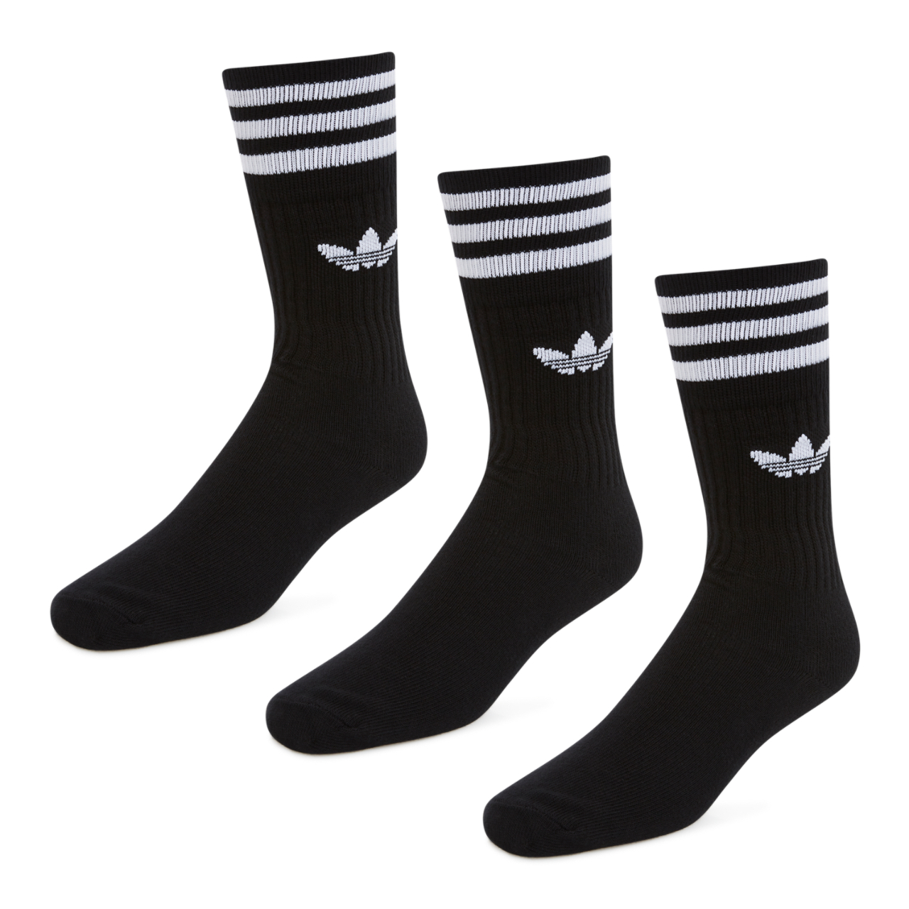 adidas Originals 3 Pack Trefoil Crew Imagen 1 de 2. Toque para abrir la galería de fotos.