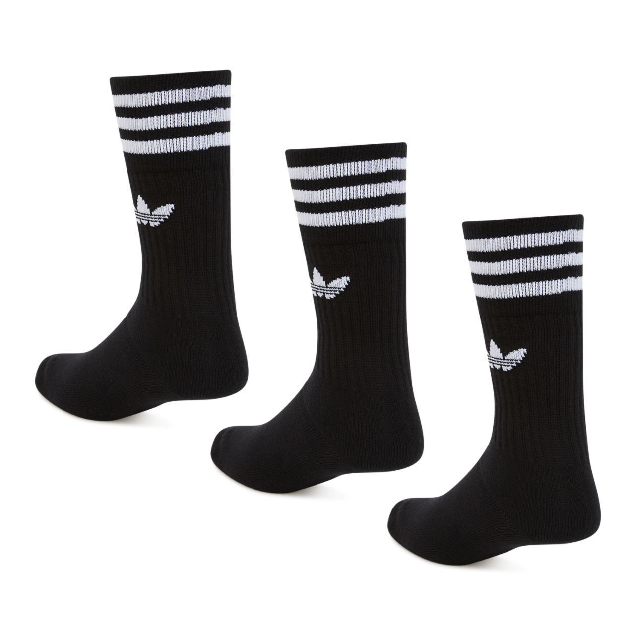 adidas Originals 3 Pack Trefoil Crew Imagen 2 de 2. Toque para abrir la galería de fotos.