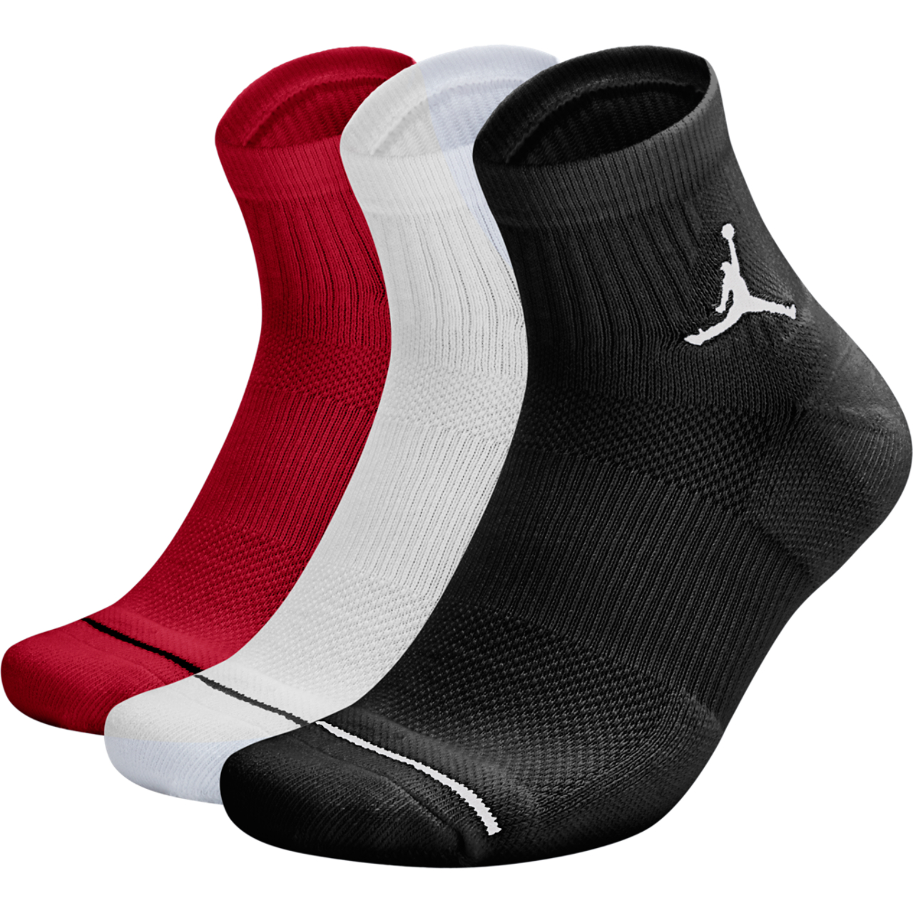 Jordan Quarter Socks 3 Pack Image 1 of 8. Tap to open photo gallery.
