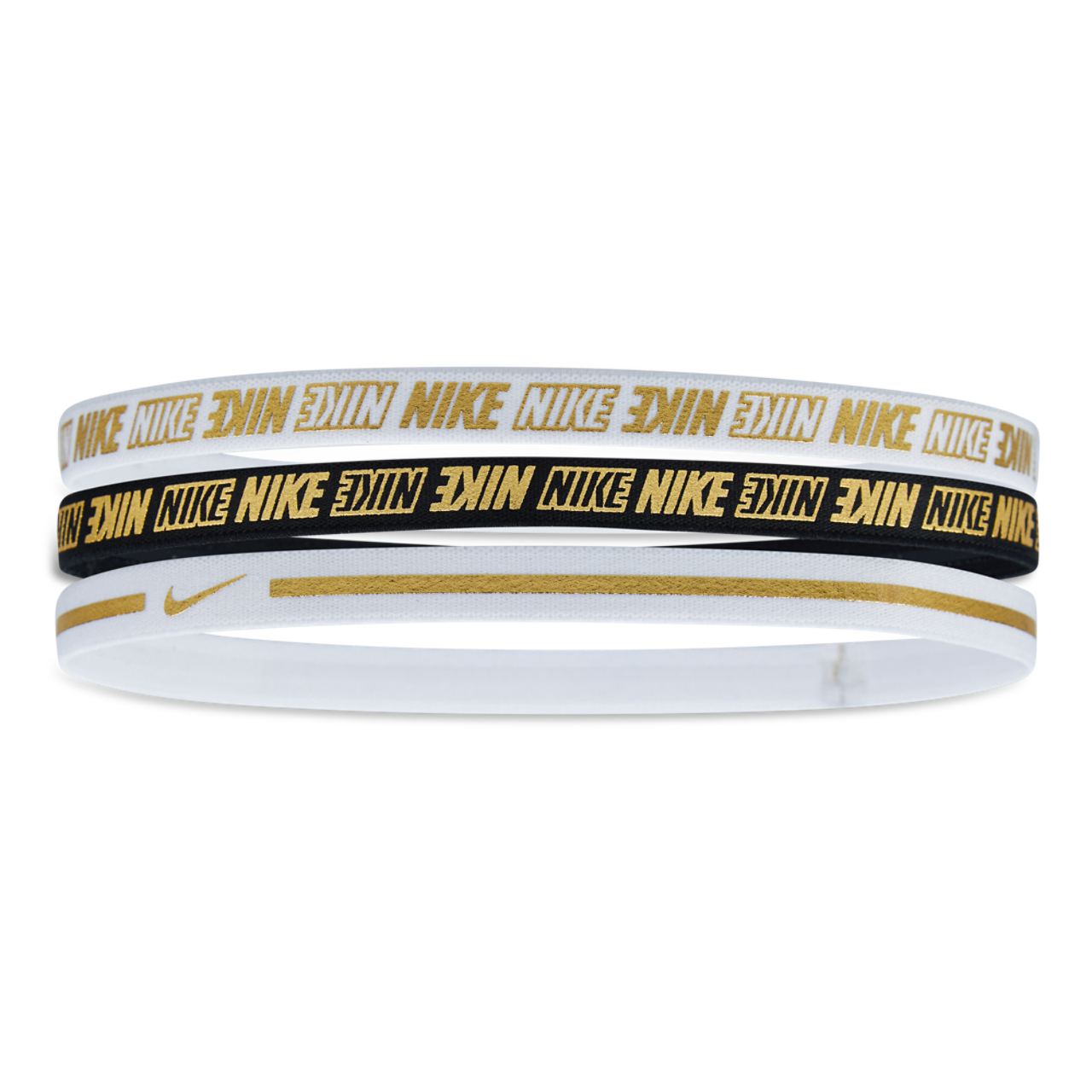 Nike Metallic Headbands 3Pack Image 1 of 1. Tap to open photo gallery.