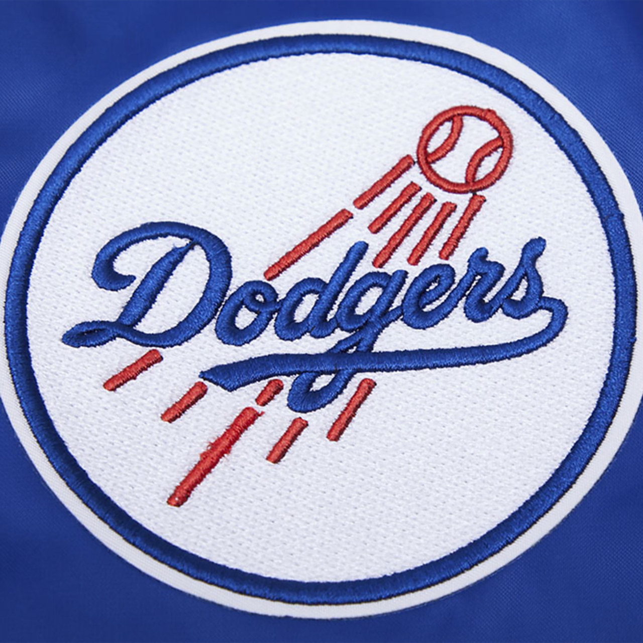 Pro Standard LOS ANGELES DODGERS SATIN JACKET Image 6 of 8. Tap to open photo gallery.