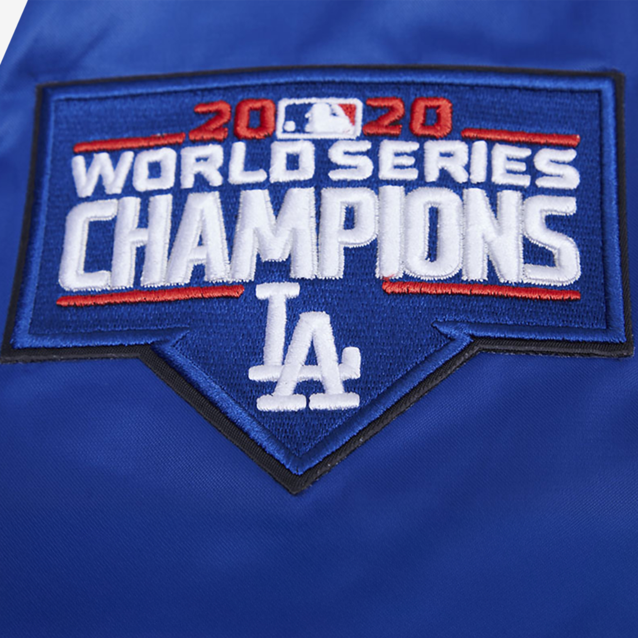 Pro Standard LOS ANGELES DODGERS SATIN JACKET Image 7 of 8. Tap to open photo gallery.