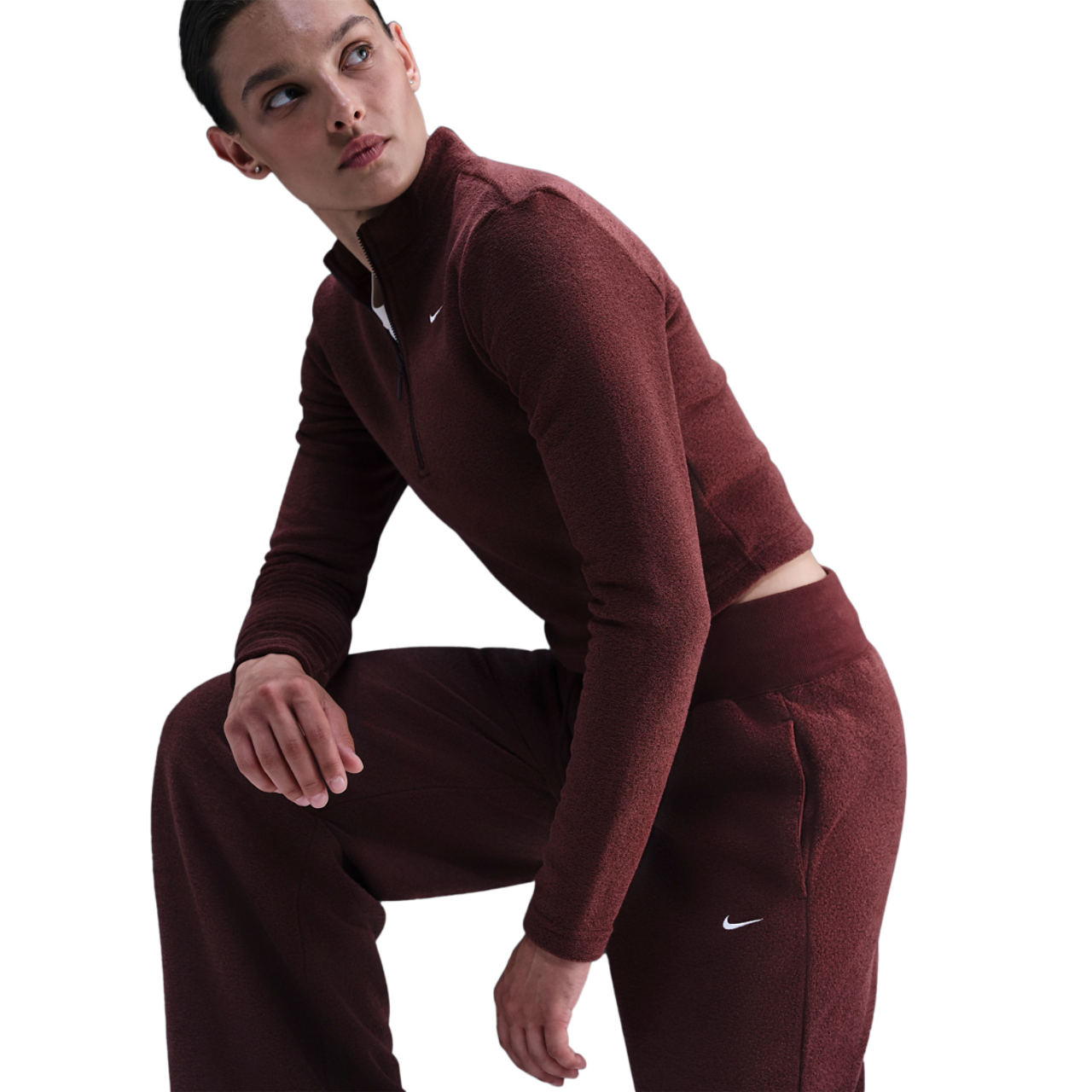 Nike NSW Phoenix Plush Wide Pants Image 5 of 5. Tap to open photo gallery.