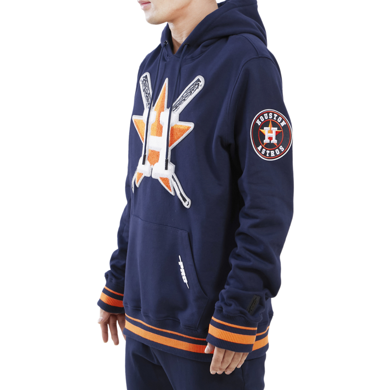Pro Standard ASTROS MASH UP RIB FLC PO HOODIE Image 4 of 4. Tap to open photo gallery.