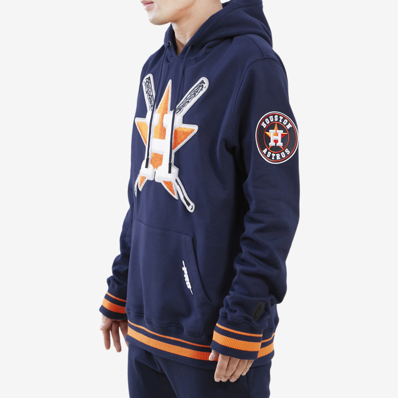 Pro Standard ASTROS MASH UP RIB FLC PO HOODIE Image 4 of 4. Tap to open photo gallery.