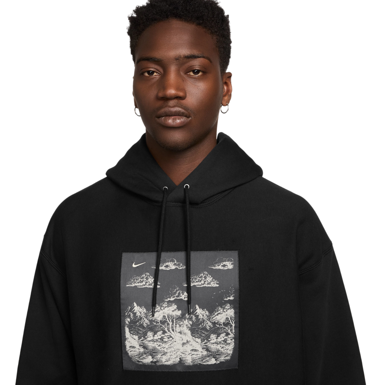 Nike NL Solo Swoosh Pullover Hood Gfx Image 3 of 3. Tap to open photo gallery.