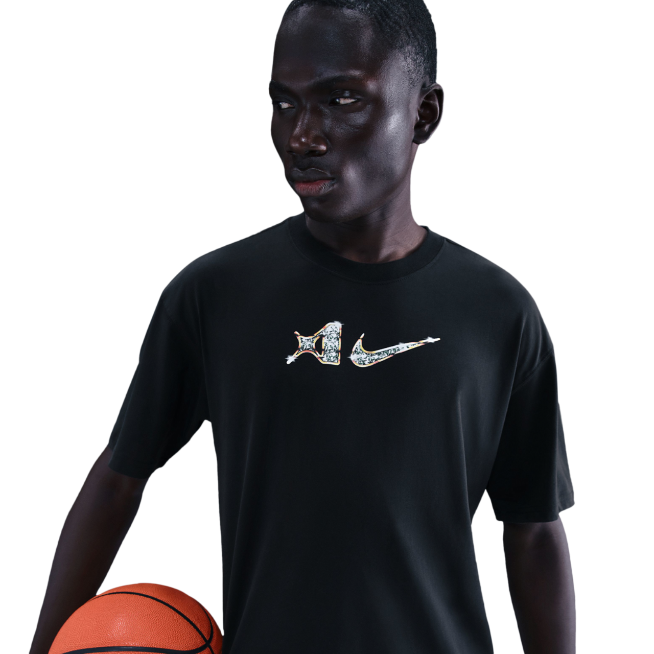 Nike Dri-FIT A'ja Short Sleeve T-Shirt Image 1 of 2. Tap to open photo gallery.