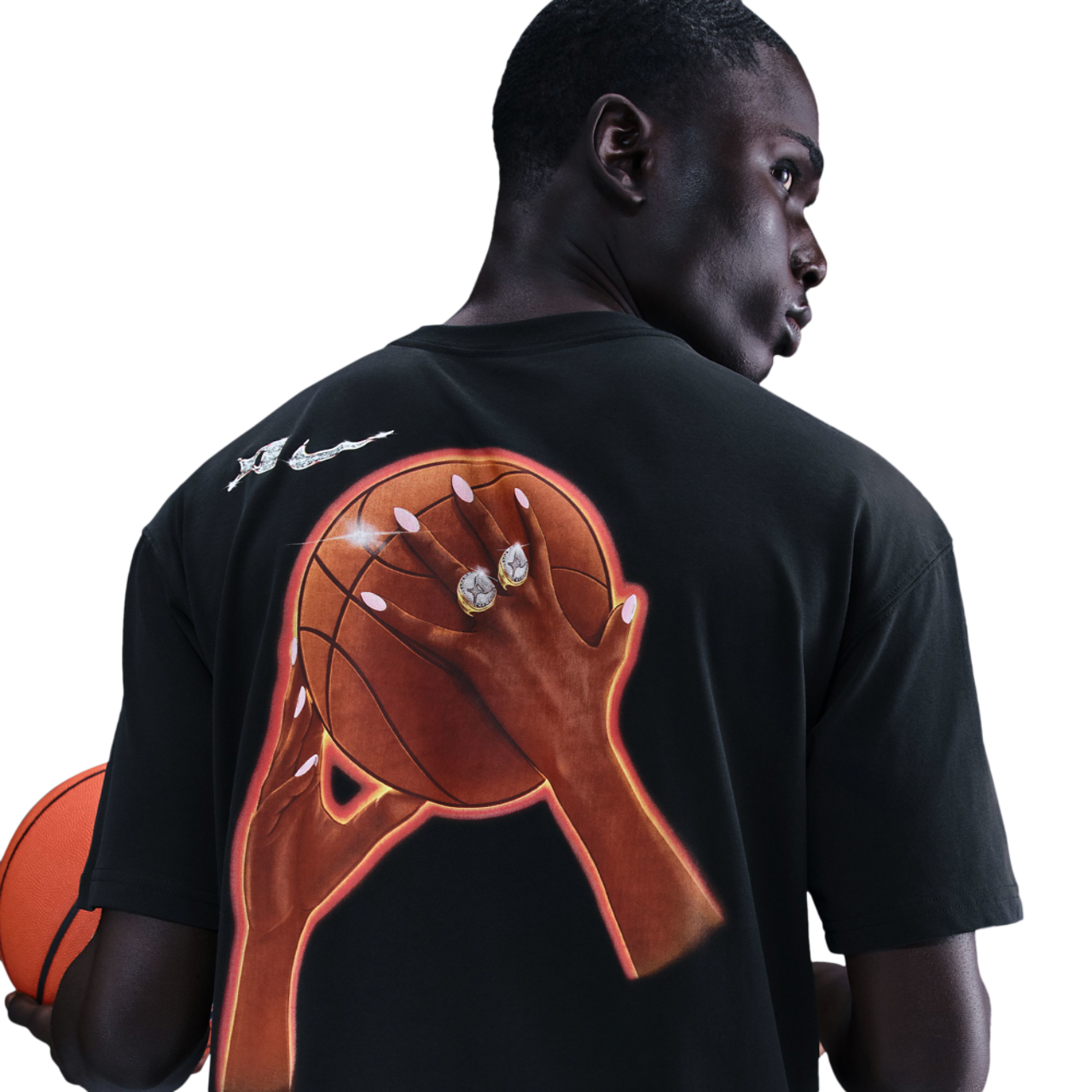 Nike Dri-FIT A'ja Short Sleeve T-Shirt Image 2 of 2. Tap to open photo gallery.