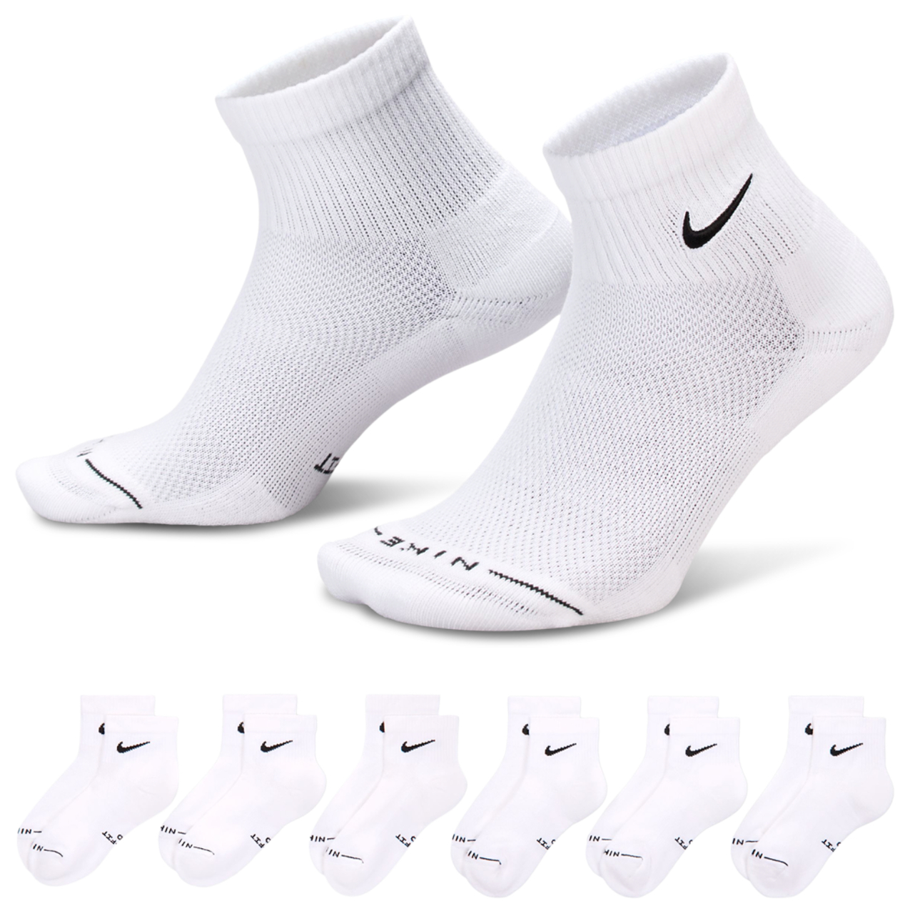 Nike Everyday Elevated Ankle Socks 6 Pack  Image 1 of 1. Tap to open photo gallery.