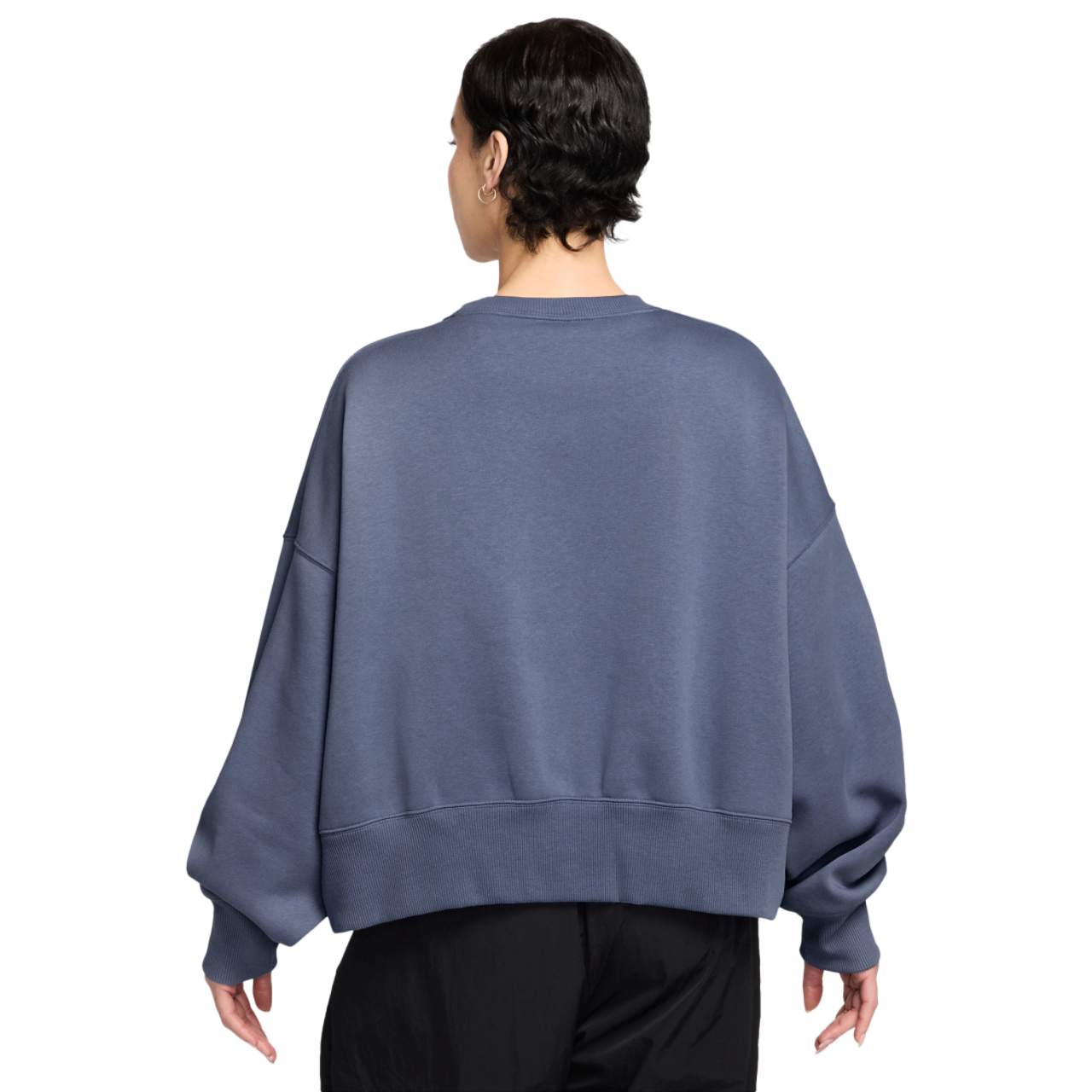 Nike NSW Style Fleece Crew OOS Image 2 of 3. Tap to open photo gallery.