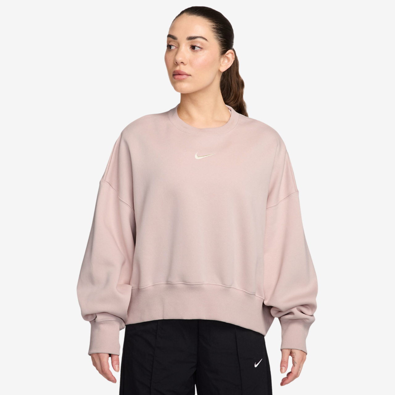 Nike NSW Style Fleece Crew OOS Image 1 of 3. Tap to open photo gallery.