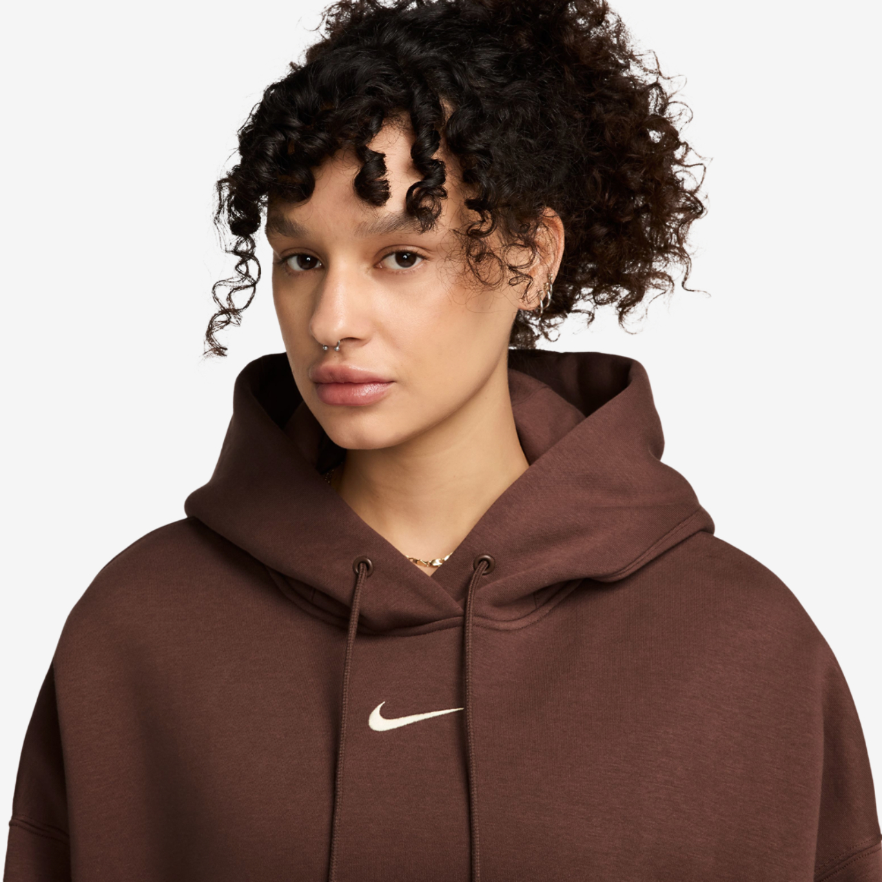 Nike PHNX Fleece OS Pullover Hoodie Image 3 of 3. Tap to open photo gallery.