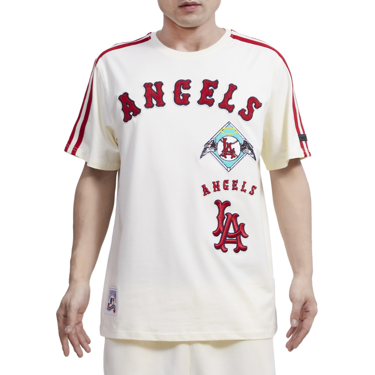 Pro Standard ANGELS RETRO CLASSIC SJ STRIPED TEE Image 1 of 4. Tap to open photo gallery.