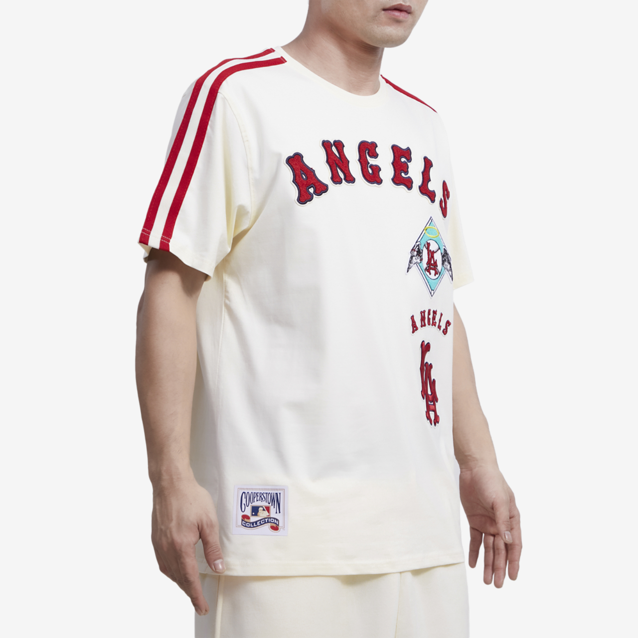 Pro Standard ANGELS RETRO CLASSIC SJ STRIPED TEE Image 3 of 4. Tap to open photo gallery.