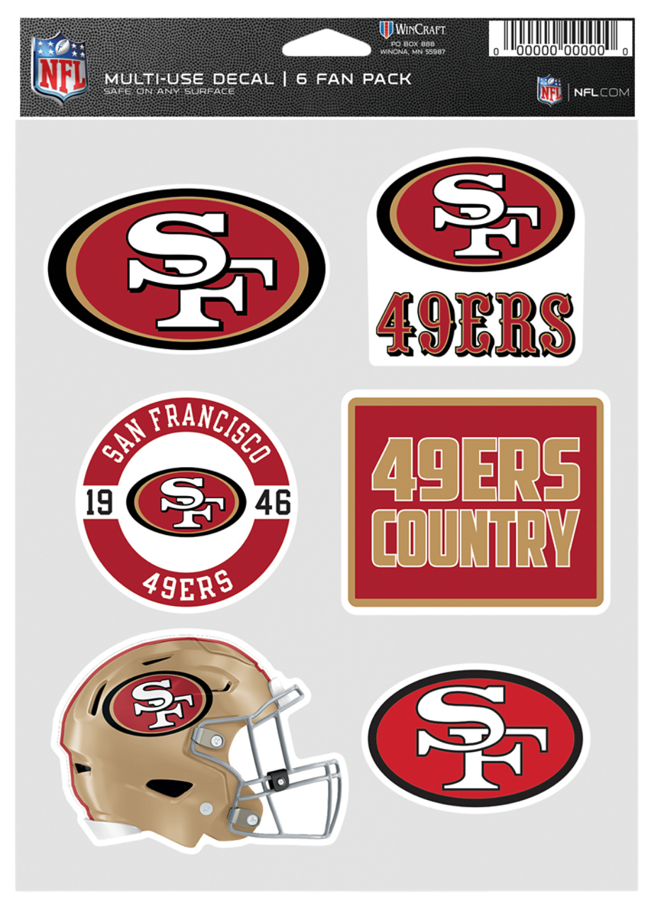 WinCraft San Francisco 49ers Fan Decals 6-pack - Adult | Champs Sports