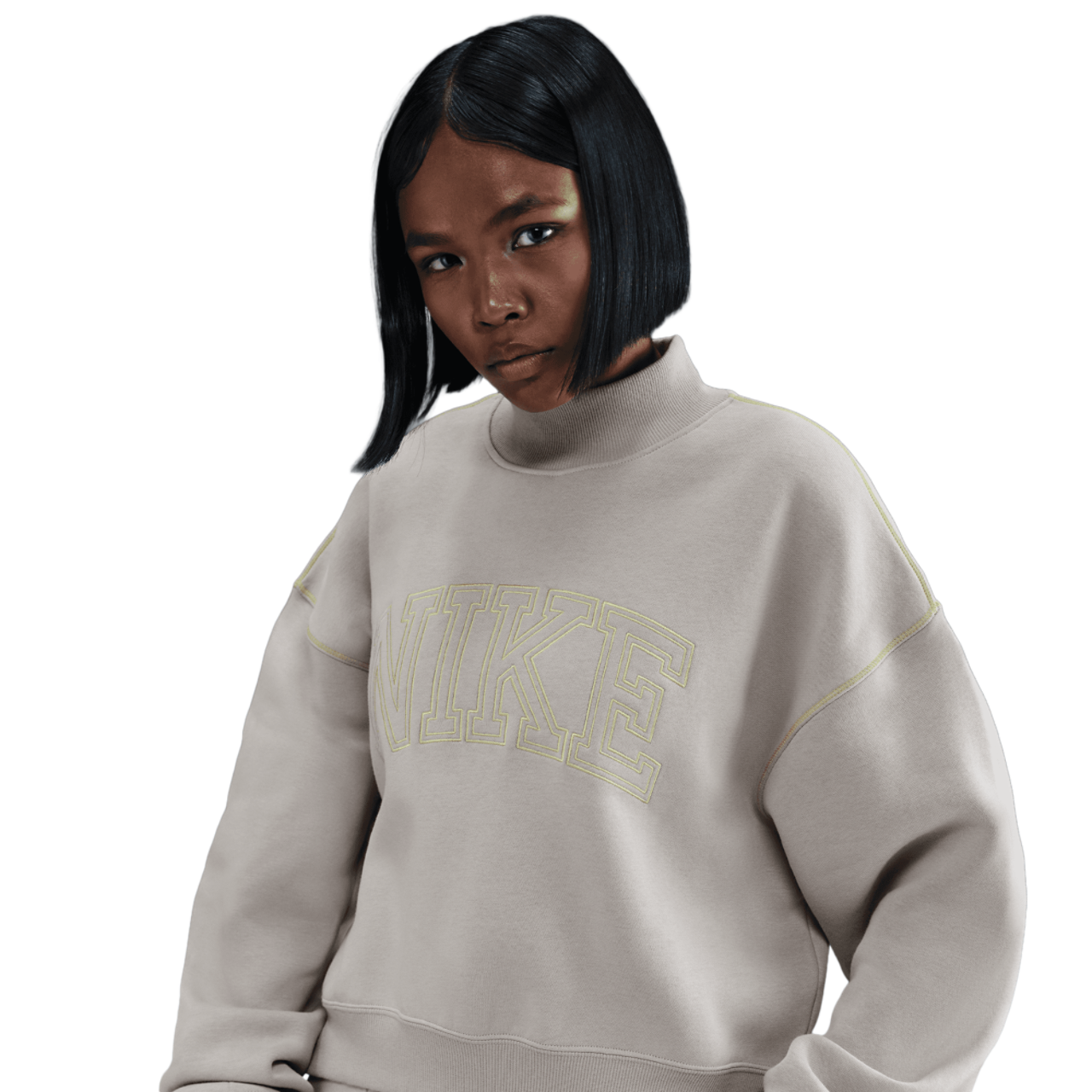 Nike NSW Phoenix Fleece Mock Neck Image 1 of 5. Tap to open photo gallery.