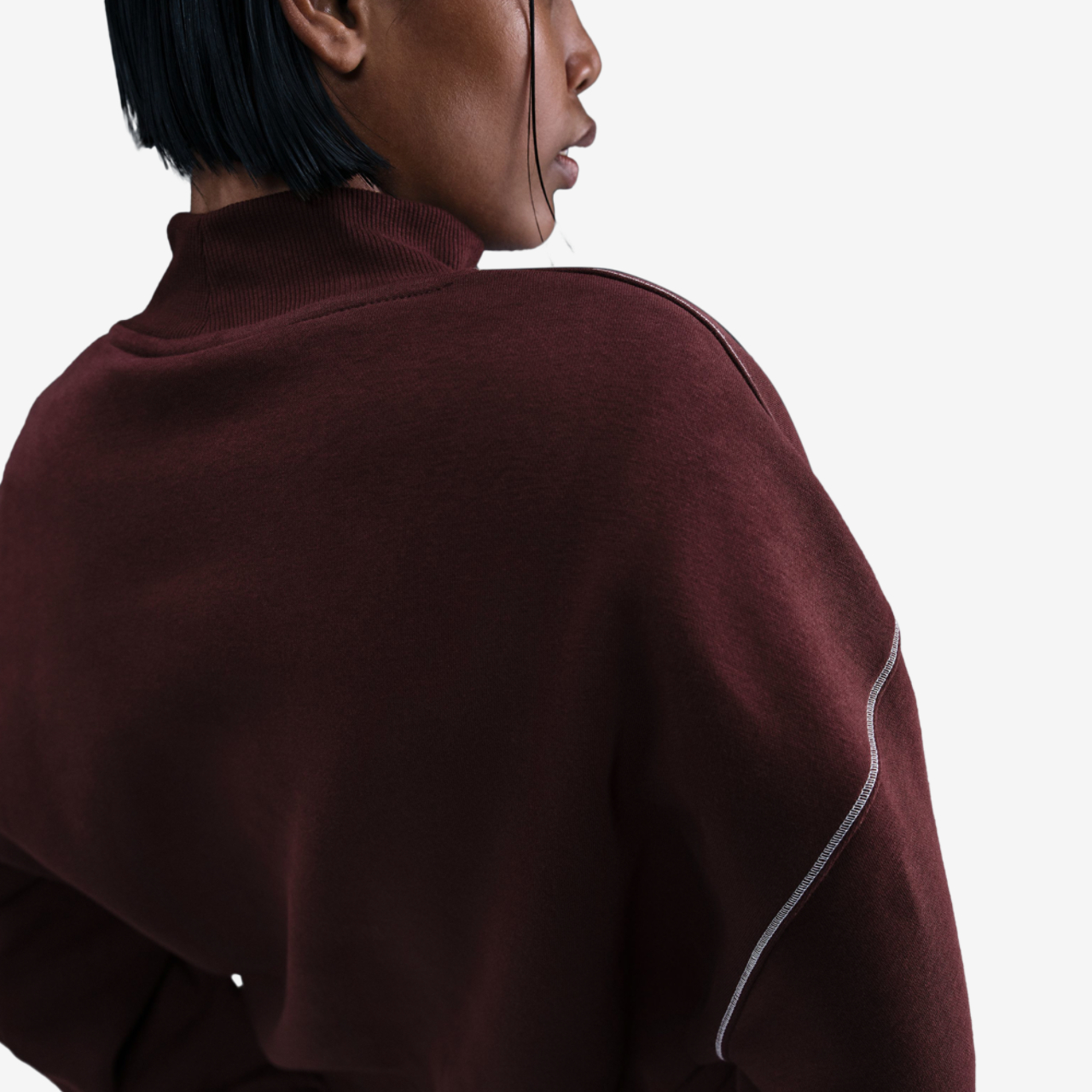 Nike NSW Phoenix Fleece Mock Neck Image 2 of 5. Tap to open photo gallery.